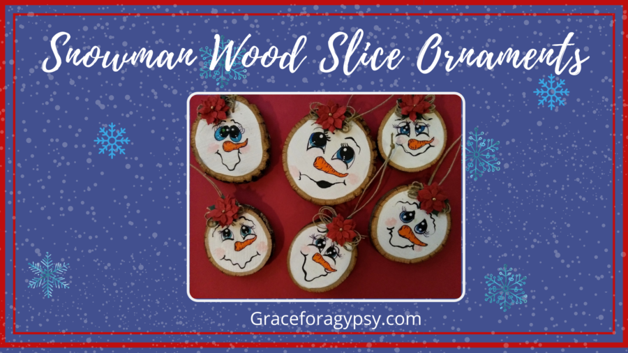 Snowman Wood Slice Ornament | Grace for a Gypsy